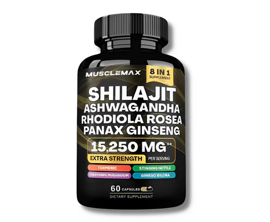 Shilajit + Ashwagandha + Rhodiola Rosea + Panax Ginseng – Suplemento Natural Energizante 60 Cápsulas